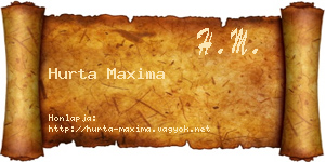 Hurta Maxima névjegykártya